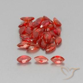 Gemas de Zafiro Rojo oscuro natural de 3.71 ct, Marquesa, VS-SI