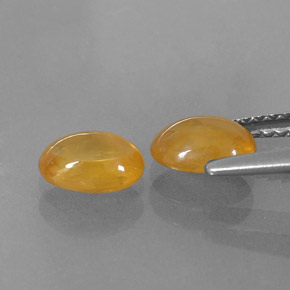 Gemas de zafiro amarillo natural de  ct, transparente, transparente / translúcido