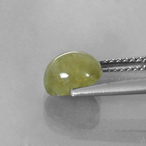 Zafiro verde natural de 2,30 ct, transparente, transparente / translúcido