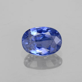 Zafiro azul natural de 1,01 ct, corte óvalo, VVS-VS