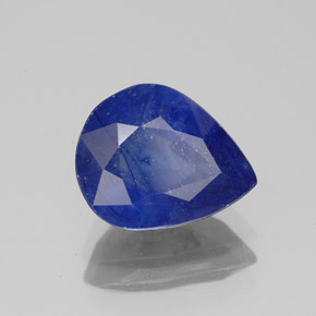 Zafiro azul natural de 3,54 ct, en forma de pera, SI