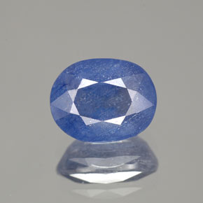 Zafiro azul natural de 2,93 ct, corte óvalo, SI-I1