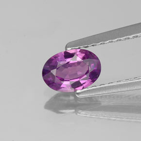 Zafiro violeta natural de 0,54 ct, corte óvalo, VS