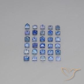 Gemas de zafiro azul natural de 5,85 ct, cuadrado, VVS-VS