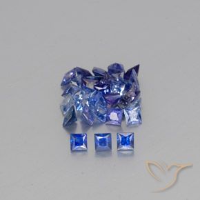 Gemas de zafiro azul natural de 4,36 ct, cuadrado, VVS-VS