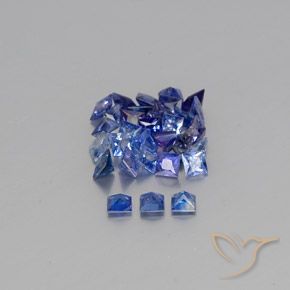 Gemas de zafiro azul natural de 4,36 ct, cuadrado, VVS-VS