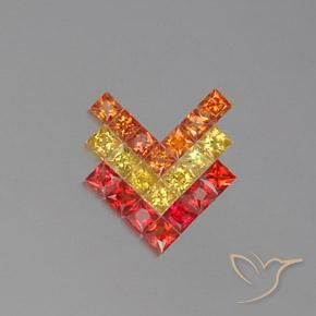 2.55ctw Natural Multicolor Zafiro, Cuadrado, VVS-VS