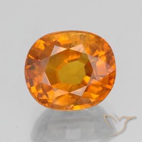 3.23ct Natural Naranja claro Zafiro, Ovalada, SI