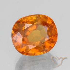 Zafiro Naranja claro natural de 3.23 ct, Ovalada, SI