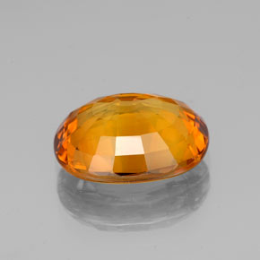 Zafiro naranja oscuro natural de 3,29 ct, corte óvalo, VS
