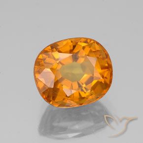Zafiro Naranja medio natural de 3.27 ct, Ovalada, VS-SI