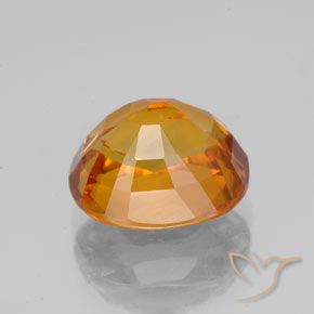 Zafiro Naranja medio natural de 3.27 ct, Ovalada, VS-SI
