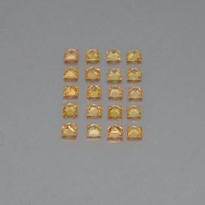 Gemas de zafiro amarillo natural de  ct, cuadrado, VVS-VS