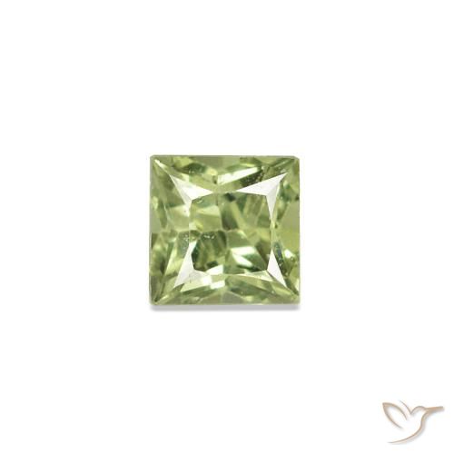 Gemas de Zafiro Verde cálido natural de 2.52 ct, Cuadrado, VVS-VS