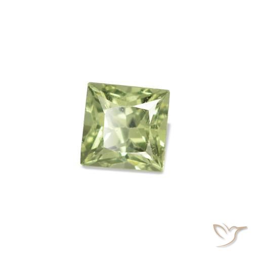 Gemas de Zafiro Verde cálido natural de 2.52 ct, Cuadrado, VVS-VS