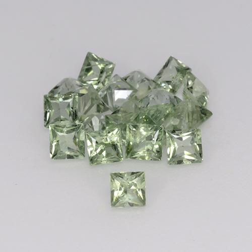 Gemas de zafiro verde brillante natural de 2,35 ct, cuadrado, VVS-VS