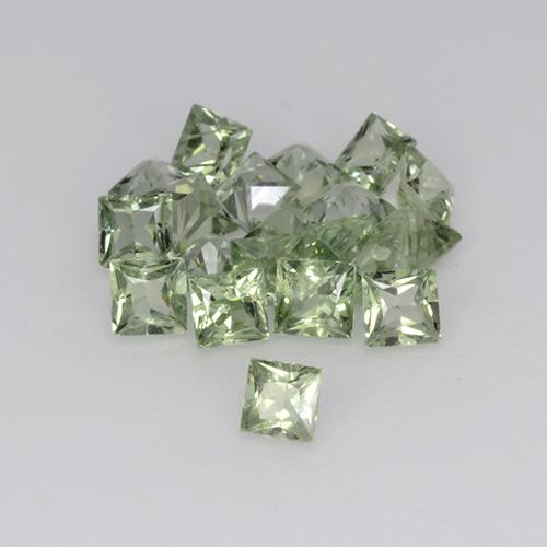Gemas de zafiro verde brillante natural de 2,35 ct, cuadrado, VVS-VS