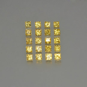 Gemas de zafiro oro natural de  ct, cuadrado, VVS-VS