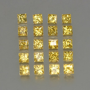 Gemas de zafiro oro natural de  ct, cuadrado, VVS-VS