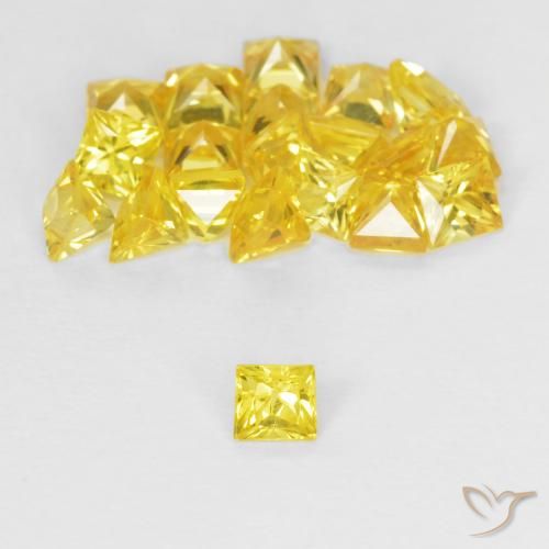 2.53ctw Natural Dorado Zafiro, Cuadrado, VVS-VS