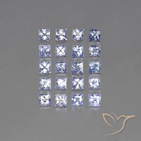 3.22ctw Natural Azul pastel Zafiro, Cuadrado, VVS-VS