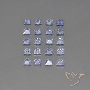 Gemas de Zafiro Azul pastel natural de 3.22 ct, Cuadrado, VVS-VS