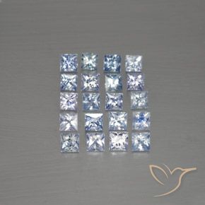 3.13ctw Natural Azul violeta claro Zafiro, Cuadrado, VVS-VS
