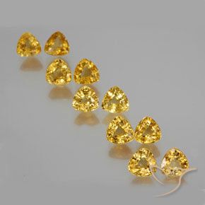 Gemas de Zafiro Dorado natural de 4.77 ct, Trillón, VVS-VS