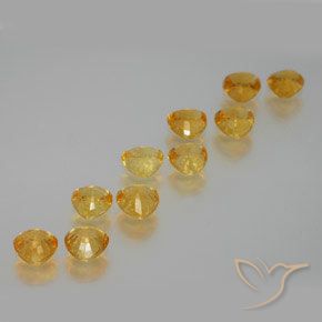 Gemas de Zafiro Dorado natural de 4.77 ct, Trillón, VVS-VS