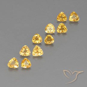 Gemas de Zafiro Dorado medio natural de 3.73 ct, Trillón, VVS-VS