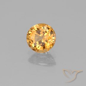 Zafiro Dorado medio natural de 0.86 ct, Redondo, VS-SI
