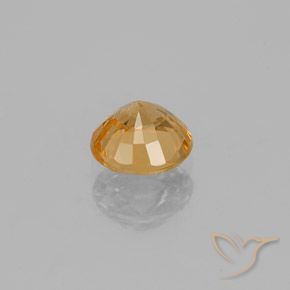 Zafiro Dorado medio natural de 0.86 ct, Redondo, VS-SI
