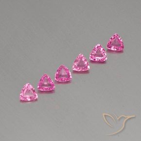 Gemas de Zafiro Rosado intenso natural de 1.51 ct, Trillón, VS