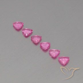Gemas de Zafiro Rosado intenso natural de 1.51 ct, Trillón, VS
