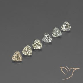 Gemas de Zafiro Amarillo pálido natural de 1.89 ct, Trillón, VVS-VS