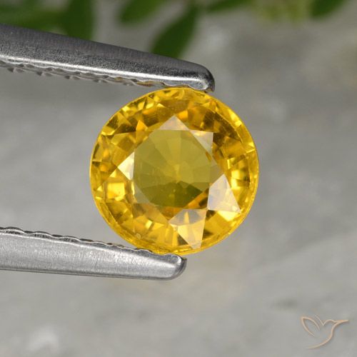 0.64ct Natural Dorado Zafiro, Redondo, VS