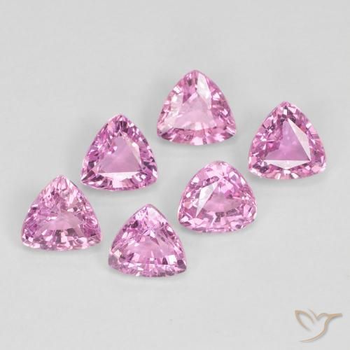 Gemas de Zafiro Rosado muy claro natural de 1.79 ct, Trillón, VS