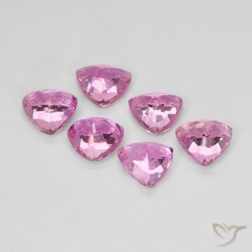 Gemas de Zafiro Rosado muy claro natural de 1.79 ct, Trillón, VS