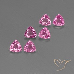 Gemas de Zafiro Rosado púrpura real natural de 1.60 ct, Trillón, VS