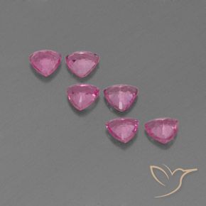Gemas de Zafiro Rosado púrpura real natural de 1.60 ct, Trillón, VS