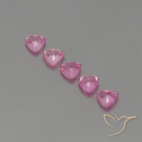 Gemas de Zafiro Rosa natural de 1.69 ct, Trillón, VS