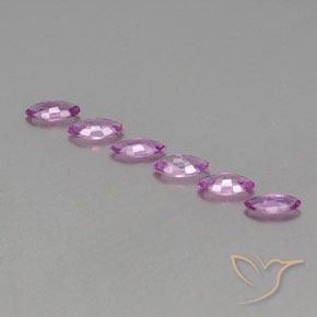 Gemas de Zafiro Púrpura rosado natural de 1.64 ct, Marquesa, VS