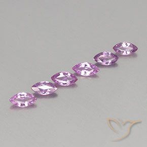 Gemas de Zafiro Púrpura rosado natural de 1.75 ct, Marquesa, VS