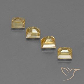Gemas de Zafiro Naranja dorado natural de 2.24 ct, Cuadrado, VS