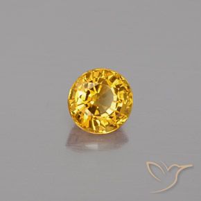 Zafiro Dorado natural de 0.66 ct, Redondo, VS