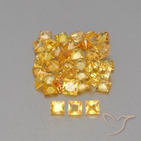 4.73ctw Natural Dorado Zafiro, Cuadrado, VVS-VS