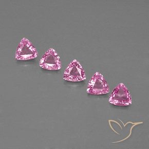 Gemas de Zafiro Rosa oscuro natural de 1.29 ct, Trillón, VVS-VS