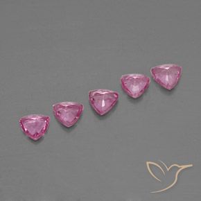 Gemas de Zafiro Rosa oscuro natural de 1.29 ct, Trillón, VVS-VS