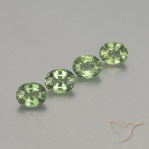 Gemas de Zafiro Verde salvia muy claro natural de 1.83 ct, Ovalada, VS