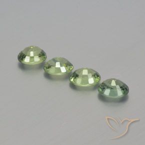 Gemas de Zafiro Verde salvia muy claro natural de 1.83 ct, Ovalada, VS